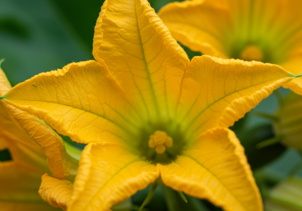 gros plan fleurs de courgette