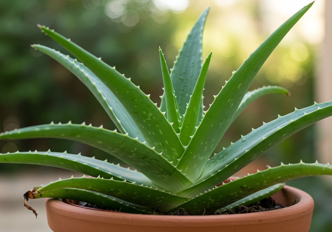 Aloe vera en pot